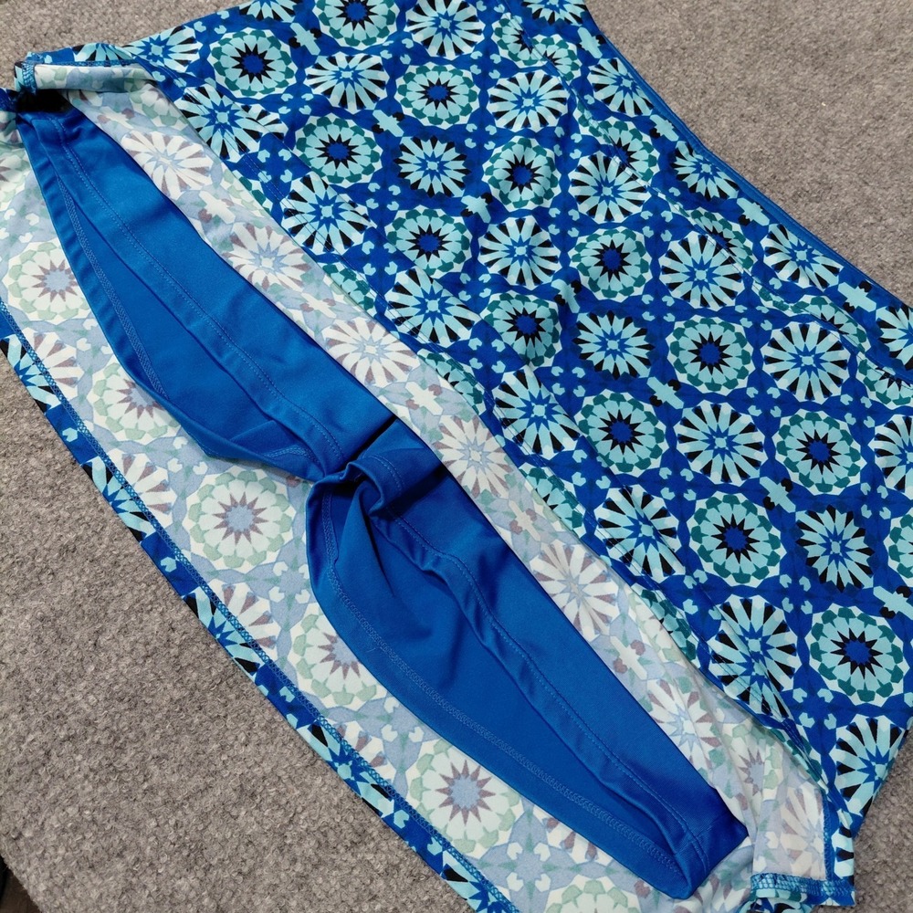 Tranquility Women Skirt Athletic Skort Size XL XLARGE Blue Green Geometric - Picture 3 of 7